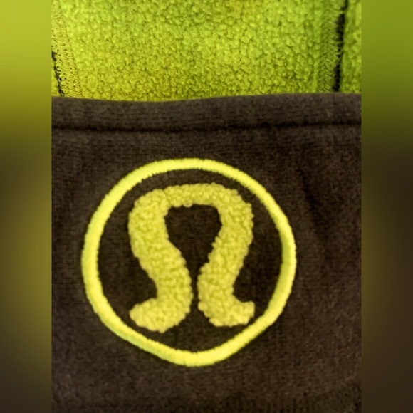 Lululemon Fleece lined Scuba Hoodie Zip Front Jacket gray chartreuse Women’s 4 S - Picture 3 of 6
